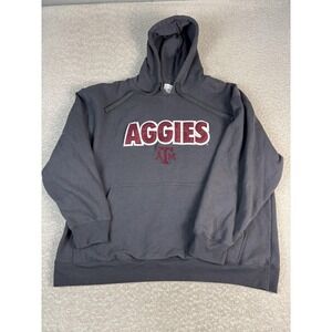 Texas A&M Aggies Hoodie Sweatshirt Mens 2XL Gray NCAA Football Section 101